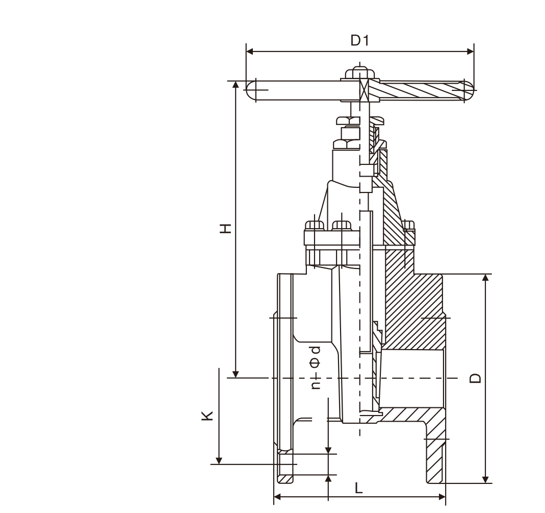 黃銅法蘭閘(zhá)閥(圖1)