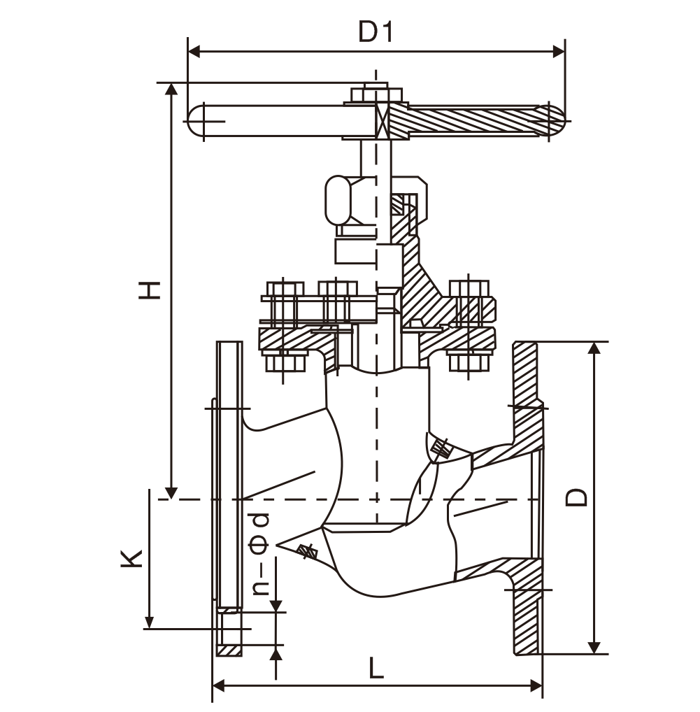 黃銅法蘭截止(zhi)閥(圖1)