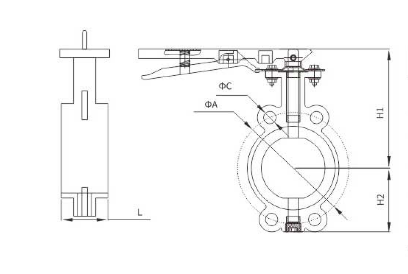 消(xiāo)防對夾蝶閥(圖(tú)1)